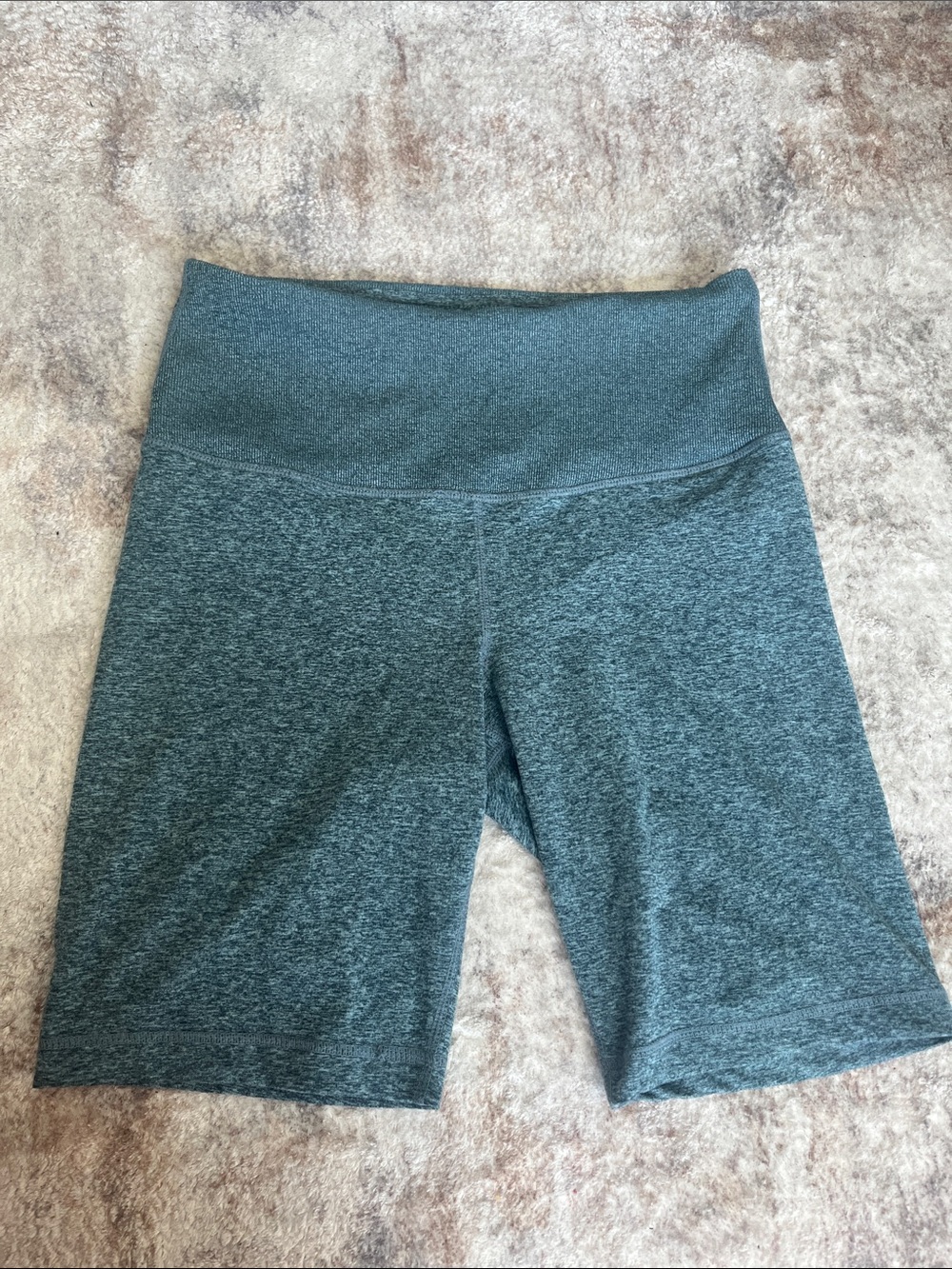 Yogalicious High-Waist Heathered Gray Bike Shorts